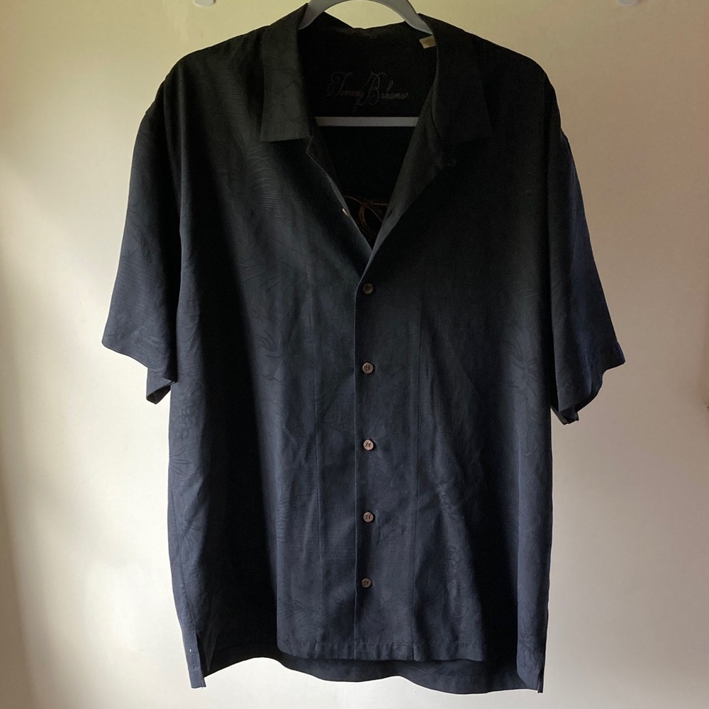 Tommy Bahama Silk Camp Shirt in Black - Picture 4 of 13